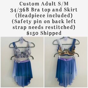 Custom S/M Adult Dance Costume, Purple, Lyrical/Contemporary